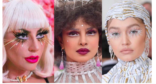Met Gala 2019 las hermosas Priyanka Chopra, Lady Gaga, y Gigi Hadid lucieron unos maquillajes de fantasía pestañas hollywood